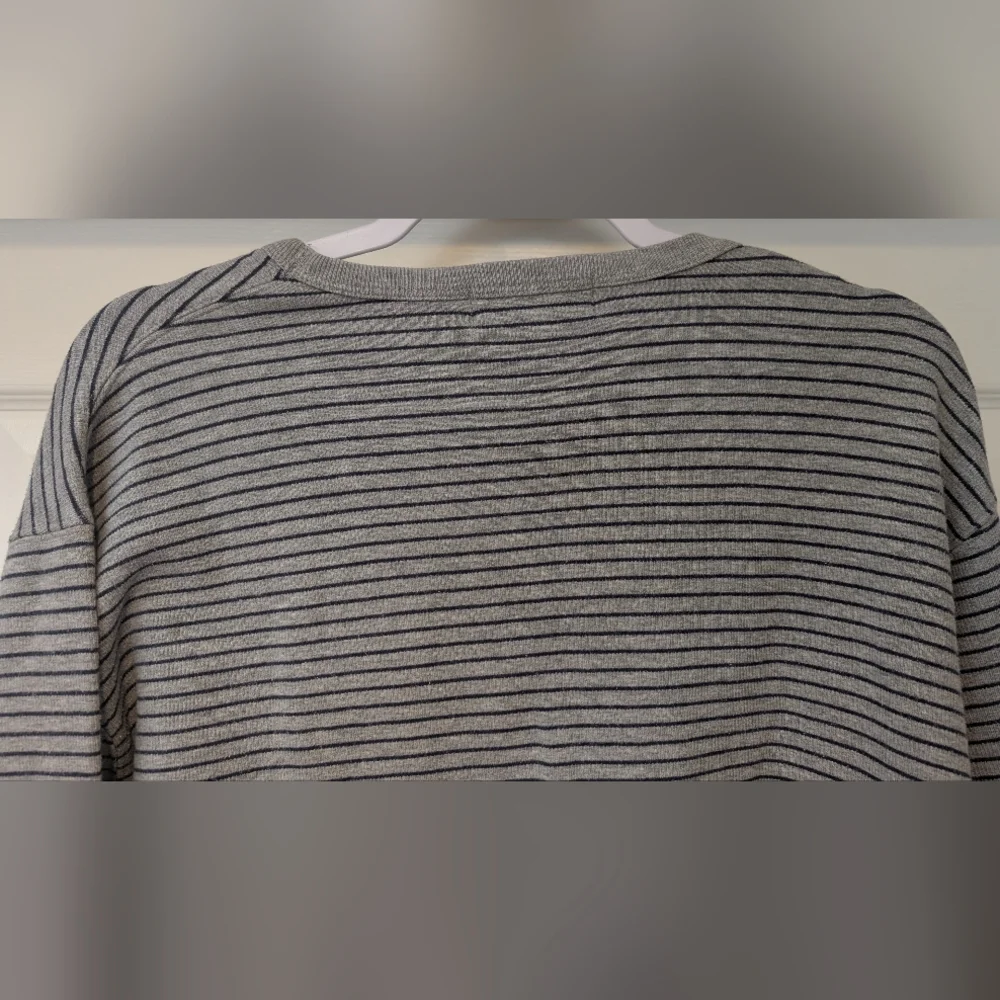 Polo Ralph Lauren Men's Gray Navy Striped Long Sleeve Shirt 100% Cotton Size XXL - Picture 10 of 13